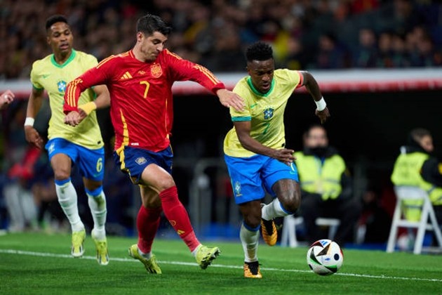 Rodri lập cú đúp trên chấm phạt đền, Tây Ban Nha nhọc nhằn đánh bại Brazil - Bóng Đá