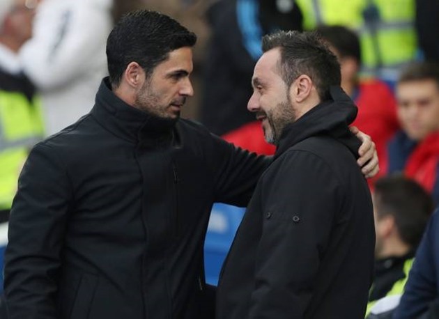 Đội nhà thua thảm, Roberto De Zerbi thừa nhận trình độ của Arsenal - Bóng Đá