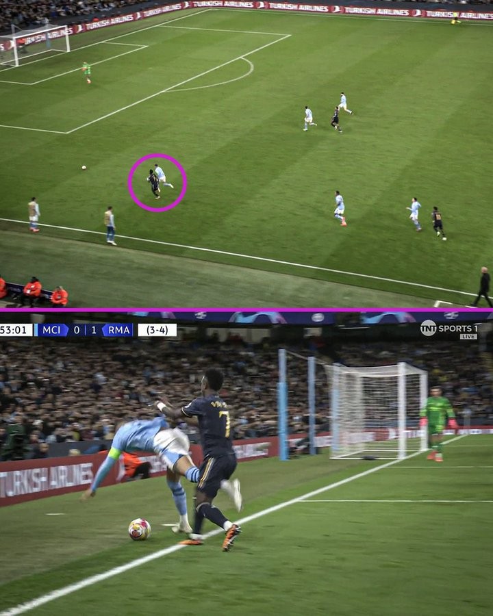 Kyle Walker gây sốt khi cho Vinicius 'hít khói' - Bóng Đá