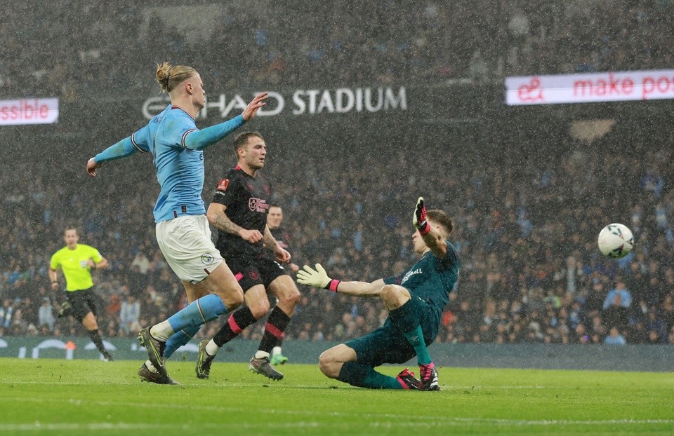 Haaland ghi bàn hiệu quả ra sao so với Ronaldo và Messi - Bóng Đá