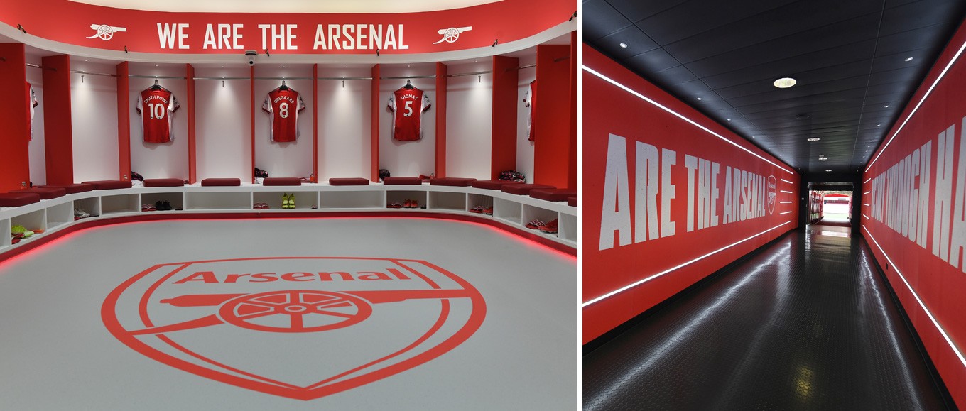 Arsenal trình làng phòng thay đồ đẳng cấp, sang xịn - Bóng Đá