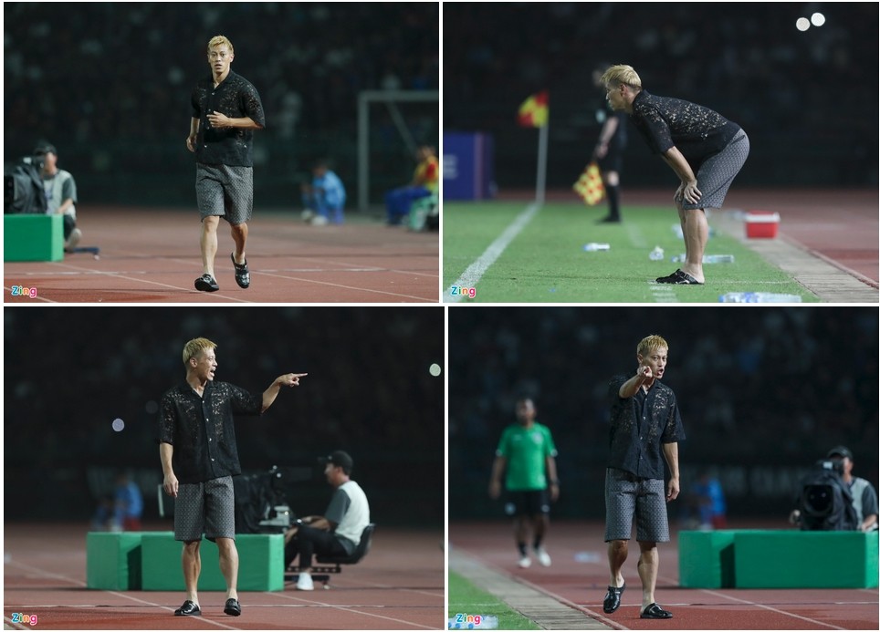 Thời trang độc lạ của huyền thoại bóng đá Nhật Bản tại SEA Games 32 - Bóng Đá