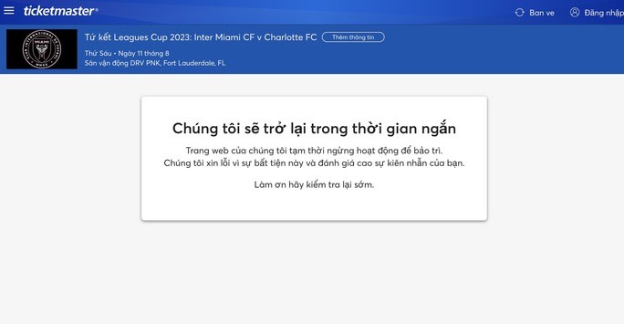 Vé xem Messi tại Mỹ nóng rực, trang web quá tải - Bóng Đá