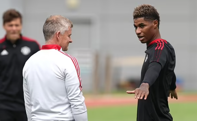 Marcus Rashford has been training with Man United's UNDER-18s during the international break  - Bóng Đá