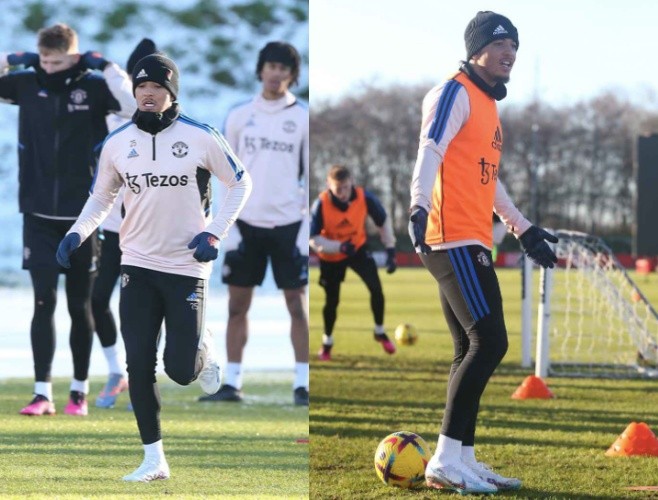 Lần đầu của Sancho; Casemiro vẫn xuất hiện trên sân tập M.U - Bóng Đá