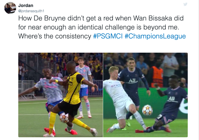Manchester United fans slam lack of 'consistency' after Man City's Kevin De Bruyne escapes red card - Bóng Đá