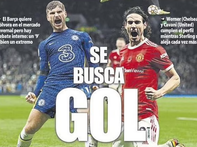Wanted - Goals': Barcelona are 'looking for more firepower with January moves for Timo Werner and Edinson Cavani  - Bóng Đá