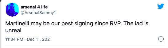 Some Arsenal fans on social media have been waxing-lyrical about Gabriel Martinelli after his performance - Bóng Đá