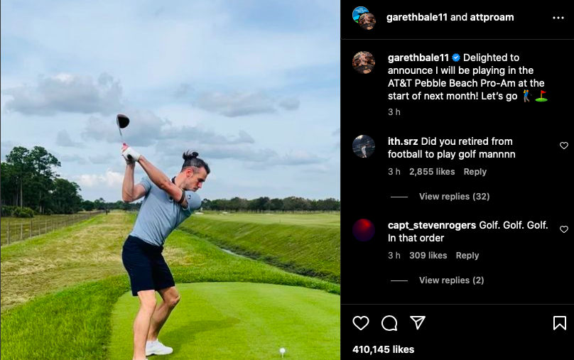 Gareth Bale dự giải golf chuyên nghiệp - Bóng Đá