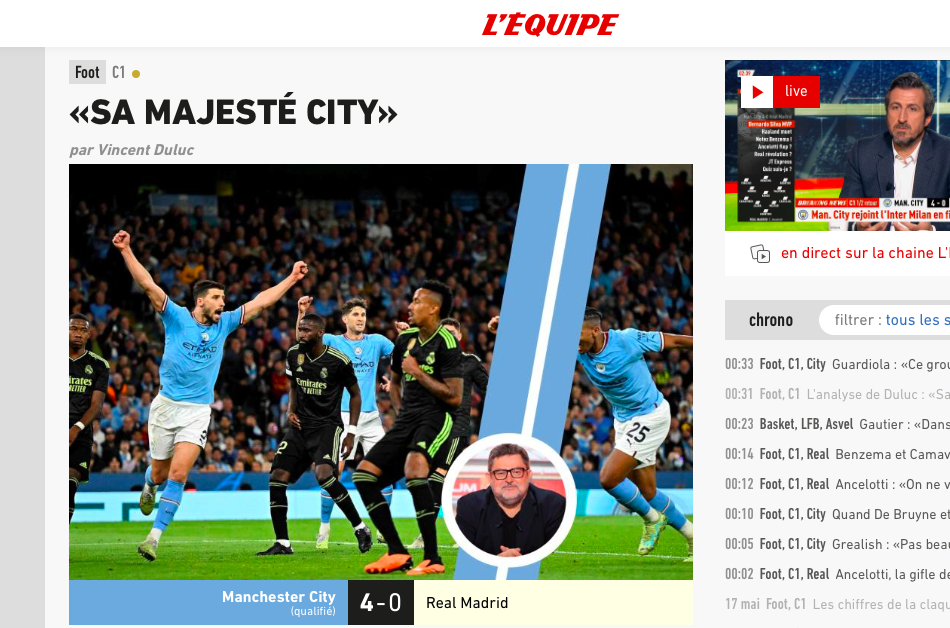 Báo chí châu Âu ngỡ ngàng khi Real thua sốc Man City - Bóng Đá