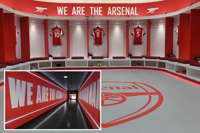 Arsenal trình làng phòng thay đồ đẳng cấp, sang xịn - Bóng Đá