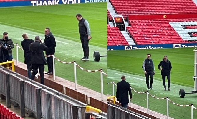 Ralf Rangnick and John Murtough at Old Trafford today - Bóng Đá