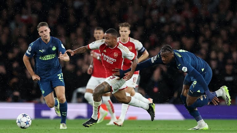 Gabriel Jesus has scored in 50% of his starts in the UEFA Champions League - Bóng Đá