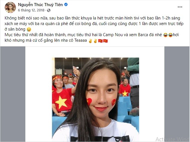 Nguyễn Thúc Thuỳ Tiên - Bóng Đá