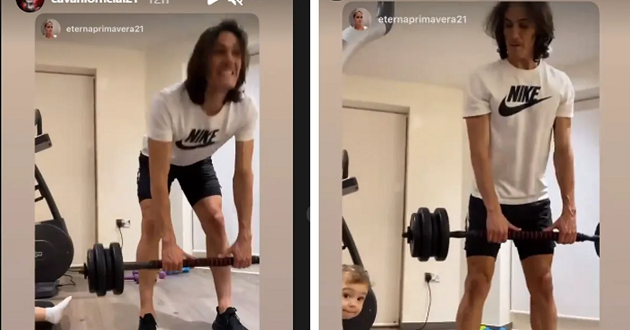 Cavani khoe ảnh tập sau trận MU Leicester - Bóng Đá