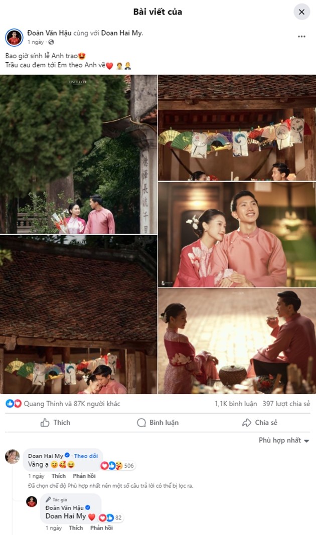 Văn Hậu khoe ảnh cưới ngày lên xe hoa - Bóng Đá