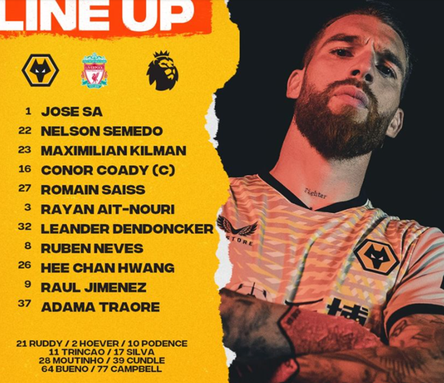 TRỰC TIẾP Wolves vs Liverpool: Salah - Jota - Mane đá chính - Bóng Đá