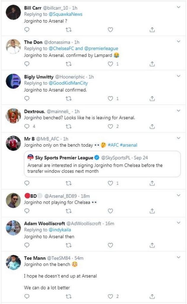 'Jorginho to Arsenal confirmed by Lampard' - Gunners fans spot transfer hint in Chelsea team - Bóng Đá