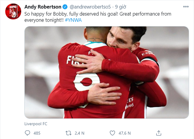 Phản ứng của cả đội hình Liverpool sau khi Firmino ghi bàn - Bóng Đá