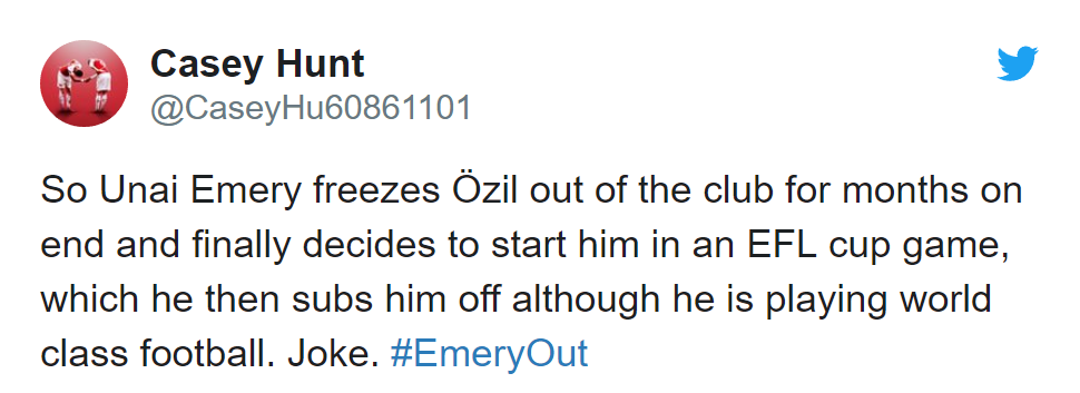 Arsenal fans slam Unai Emery’s substitutions against Liverpool - Bóng Đá