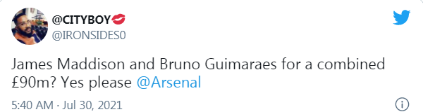 Arsenal fans react as Gunners reportedly open talks to sign Lyon's Brazilian midfielder Bruno Guimaraes - Bóng Đá