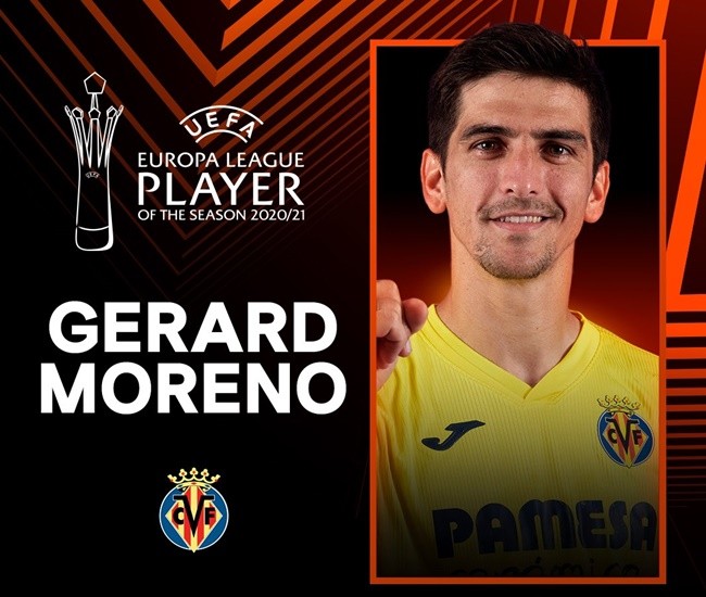 Gerard Moreno wins the 2020/21 UEFA Europa League Player of the Season award - Bóng Đá