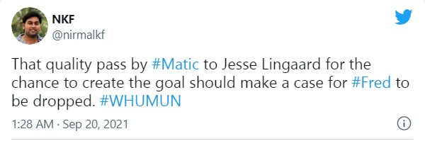 CĐV Man Utd ca ngợi 1 đóng góp quan trọng của Matic trận West Ham - Bóng Đá