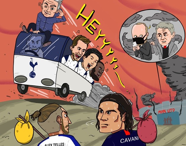 Ảnh chế MU xúc Cavani Telles - Bóng Đá