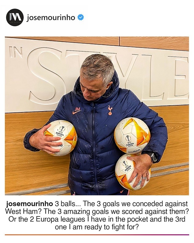  Mourinho Instagram - Bóng Đá