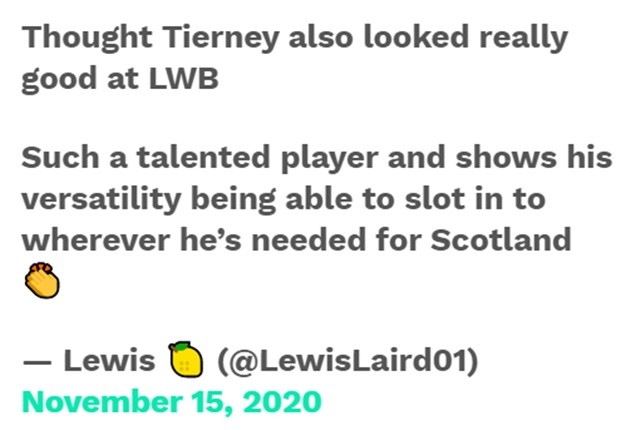Scotland fans react to Arsenal left-back Kieran Tierney’s display - Bóng Đá