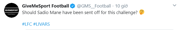 Liverpool v Arsenal: Sadio Mane ‘lucky’ to avoid straight red card early in match - Bóng Đá