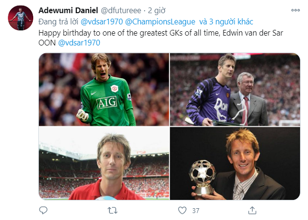 van der sar tweet - Bóng Đá