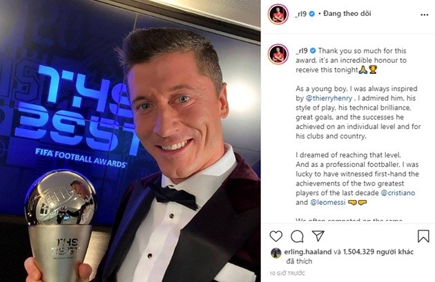 Đánh bại Ronaldo và Messi, Lewandowski có ngay động thái đáng chú ý - Bóng Đá