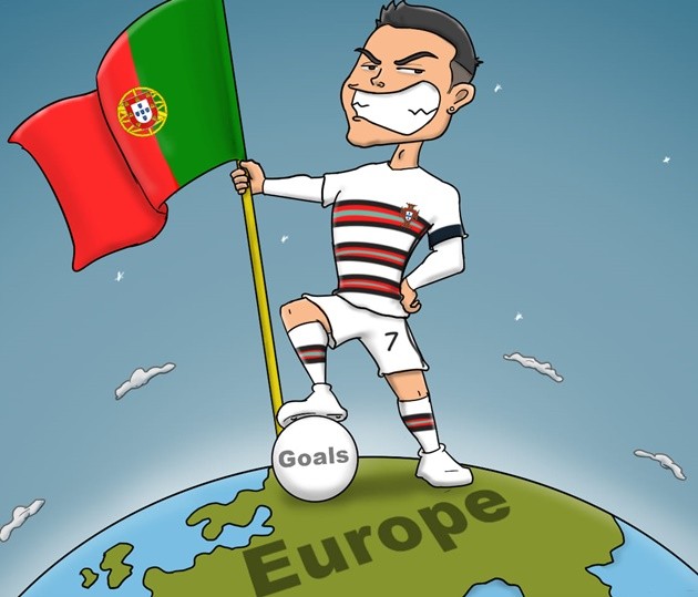 Cười té khói với loạt ảnh chế Ronaldo phá kỷ lục EURO - Bóng Đá