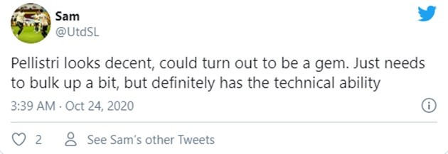 Manchester United fans react to Facundo Pellistri's under-23s debut - Bóng Đá