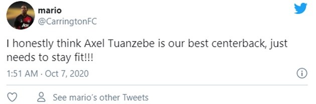 Manchester United fans react as Axel Tuanzebe returns to fitness - Bóng Đá