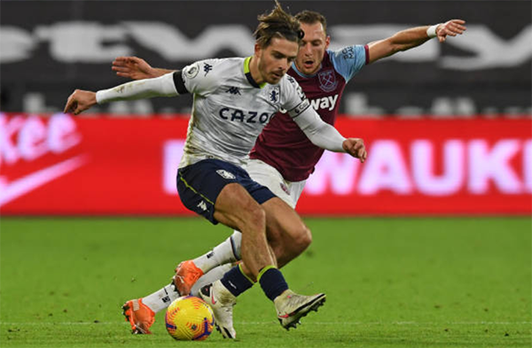 Jack Grealish nổ súng, Aston Villa vẫn trắng tay trước West Ham - Bóng Đá