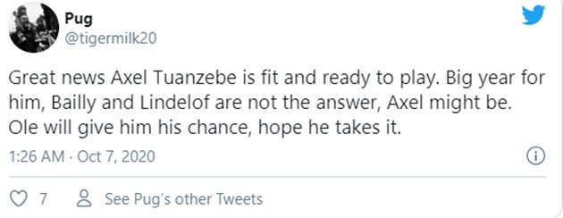 Manchester United fans react as Axel Tuanzebe returns to fitness - Bóng Đá