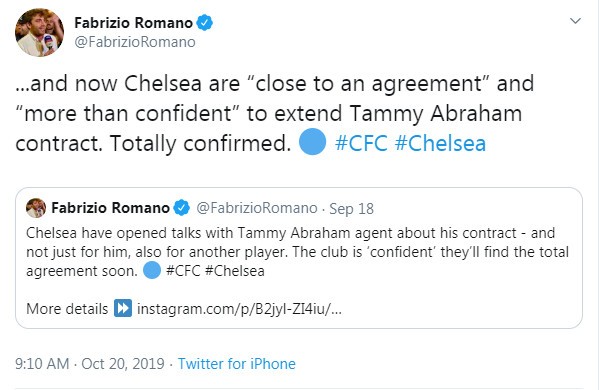 Xong! Chelsea trói chân thành công Tammy Abraham  - Bóng Đá