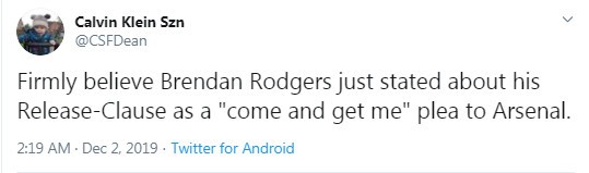 Tiết lộ bí mật, Brendan Rodgers đã 