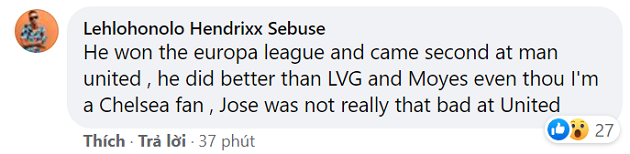 Phản ứng CĐV Jose Mourinho nói về M.U - Bóng Đá