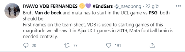 Fans call for Van de Beek to start for United against PSG - Bóng Đá