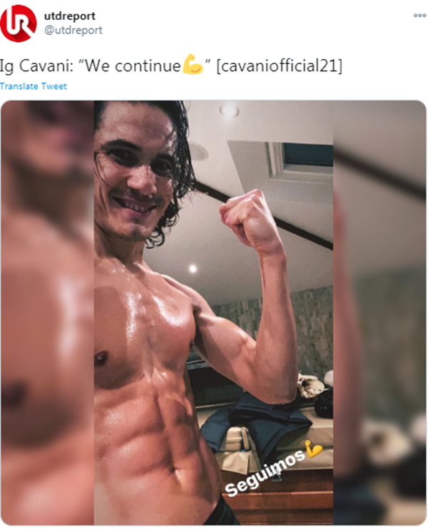 Cavani khoe cơ bụng 6 múi, CĐV Man Utd thay nhau phát cuồng - Bóng Đá