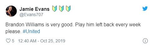 Manchester United fans echo thoughts of Paul Scholes after Brandon Williams' magic - Bóng Đá