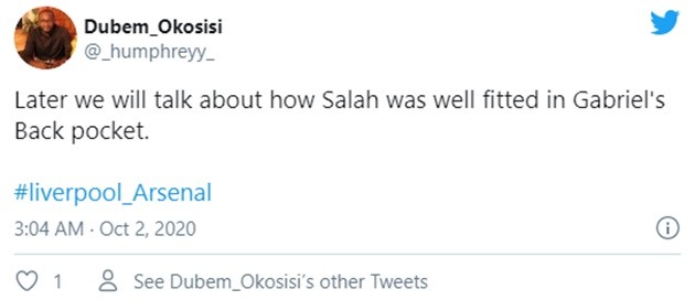 Arsenal fans react to performance of Gabriel Magalhaes against Liverpool - Bóng Đá