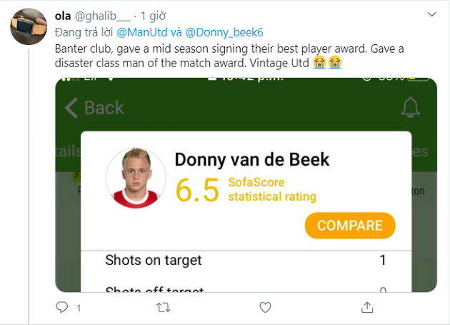 Van de Beek MOTM CĐV phản ứng - Bóng Đá
