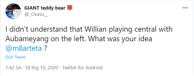 ‘PLEASE STOP Willian’: SOME ARSENAL FANS ARE TWEETING MIKEL ARTETA FOR THE SAME REASON - Bóng Đá