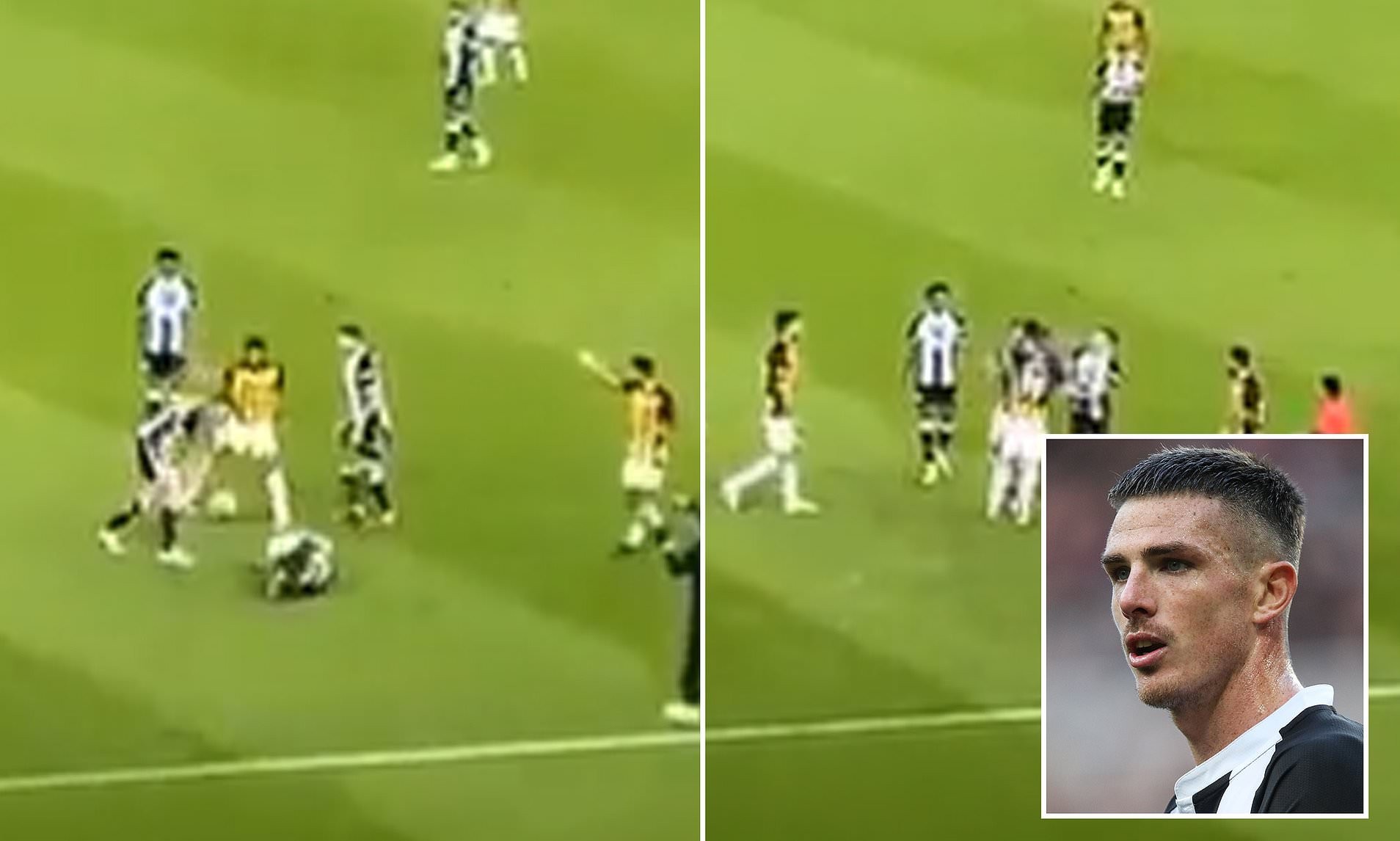 Newcastle defender Ciaran Clark was red-card for punching an opponent  - Bóng Đá