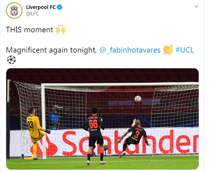 Fabinho cứu bóng trên vạch vôi, CĐV Liverpool thay nhau phát cuồng - Bóng Đá
