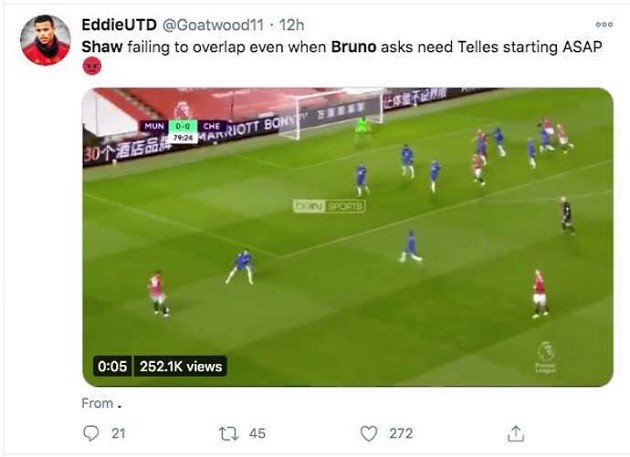 Manchester United news: Fans blast Luke Shaw for ignoring Bruno Fernandes vs Chelsea - Bóng Đá